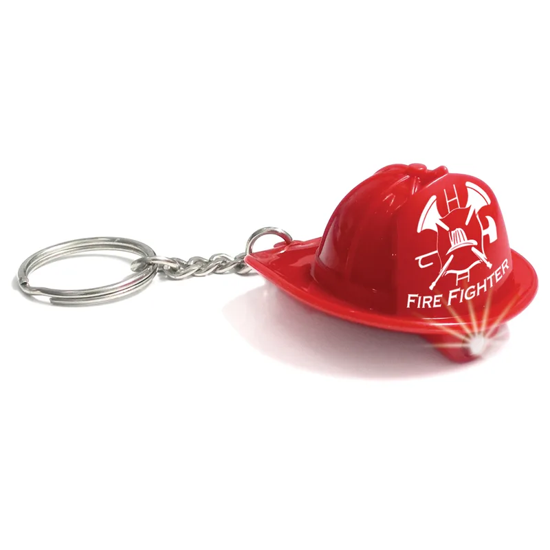 Molded Key Ring LED Light (Fireman Hat)