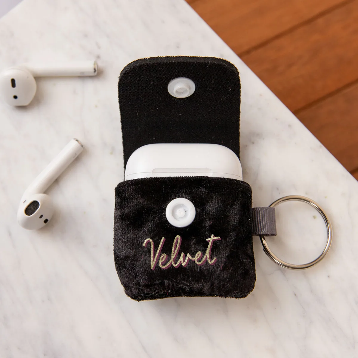 AirPods® 2nd Gen Velvet Neoprene Cover view 4