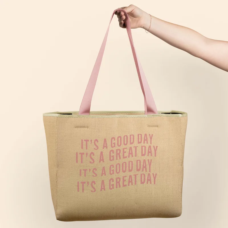 Burlap Beige Logo Lifestyle