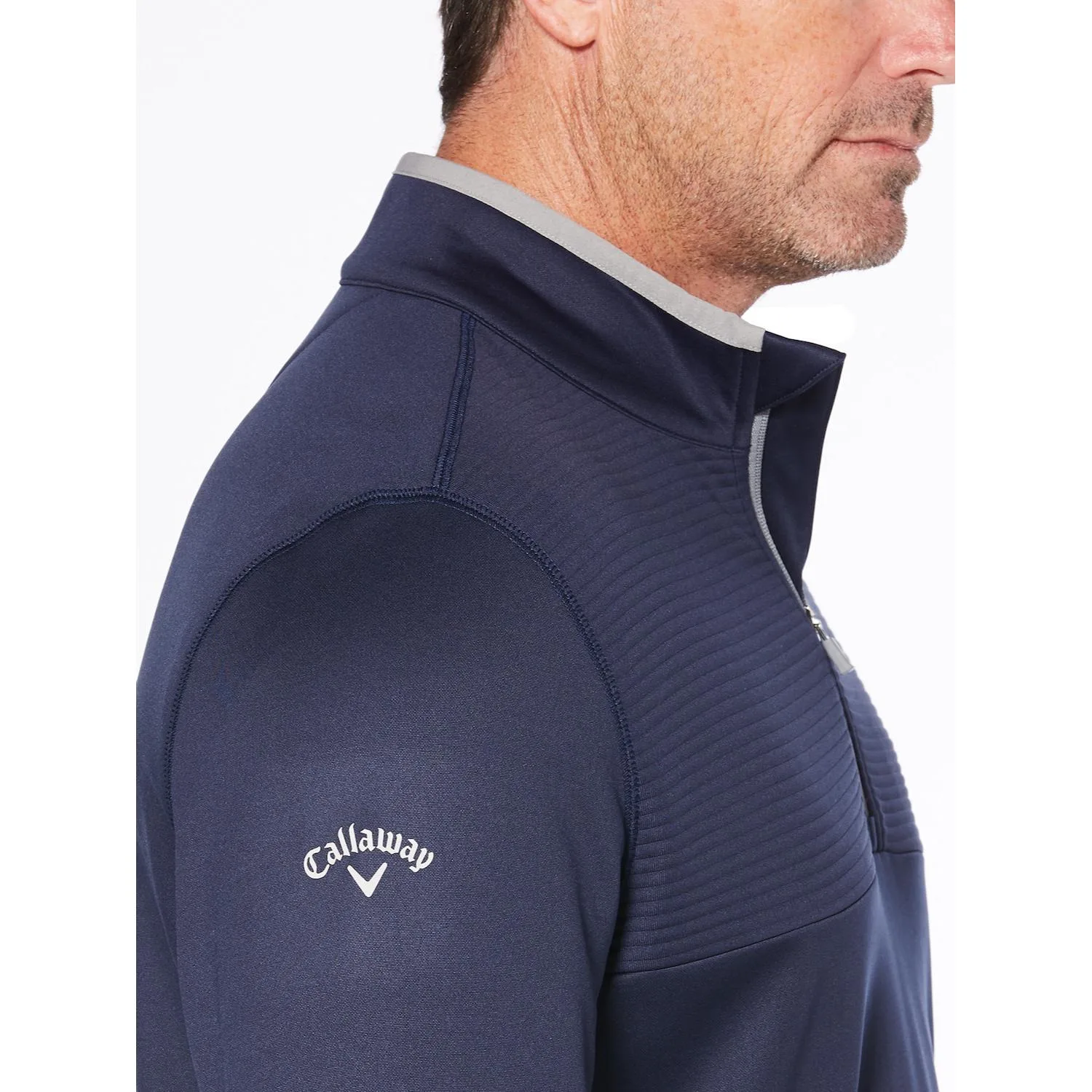 Callaway® Ottoman Men's Golf 1/4-Zip Fleece Pullover with Custom Logo view 3