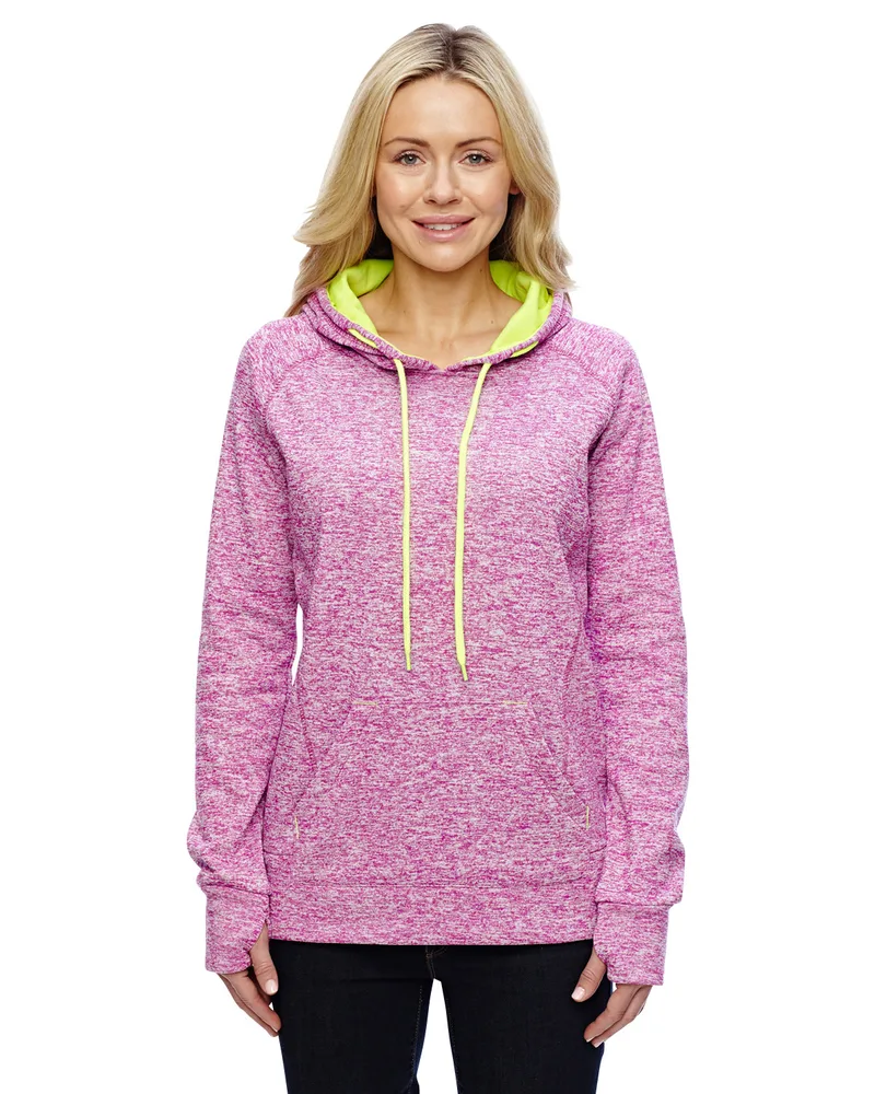 J AMERICA Ladies' Cosmic Contrast Fleece Hooded Sweatshirt view 5