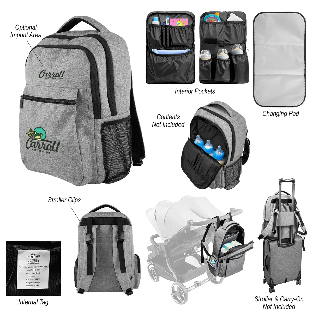 Milo Rpet Diaper Backpack view 2