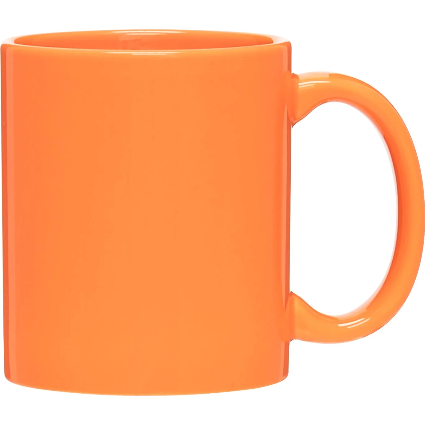 11 oz C-Handle Ceramic Mug (Orange) view 2