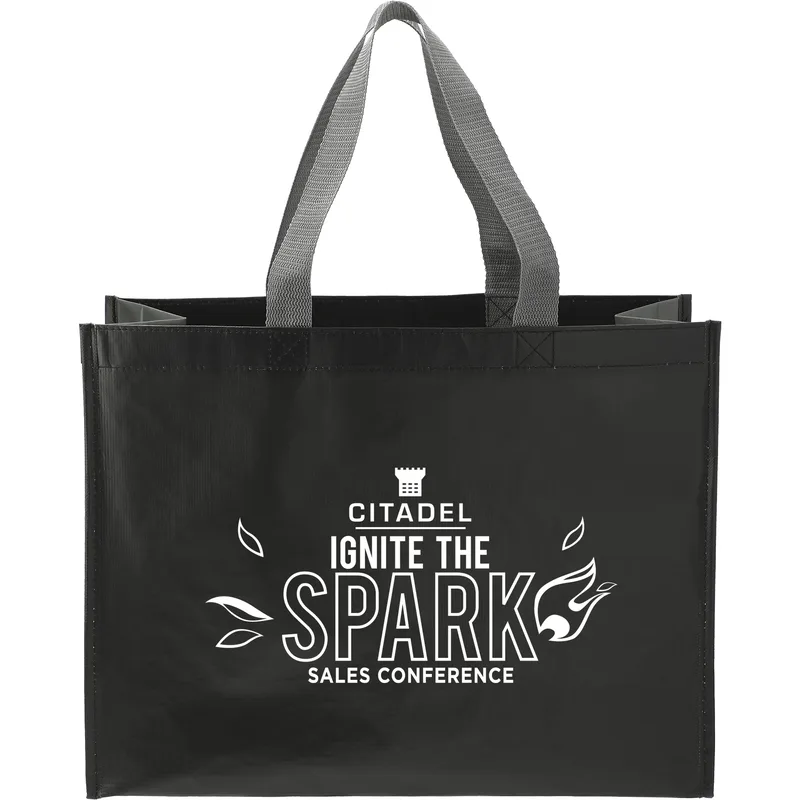 rPET Laminated Matte Shopper Tote