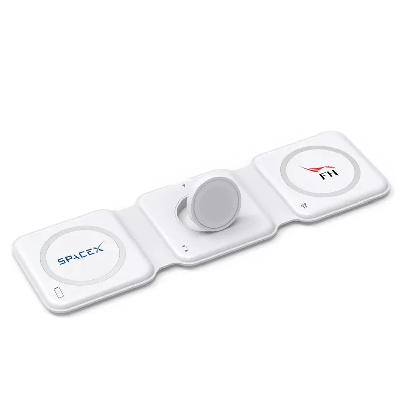 Trio Qi - 3-In-1 Travel Charger - White