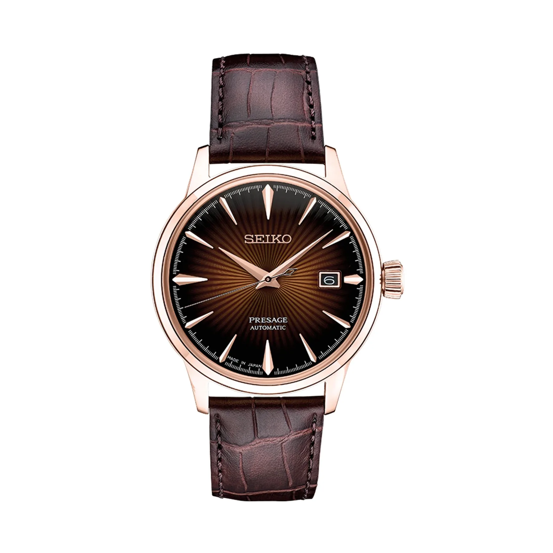 Seiko Men's Presage Brown Leather Watch