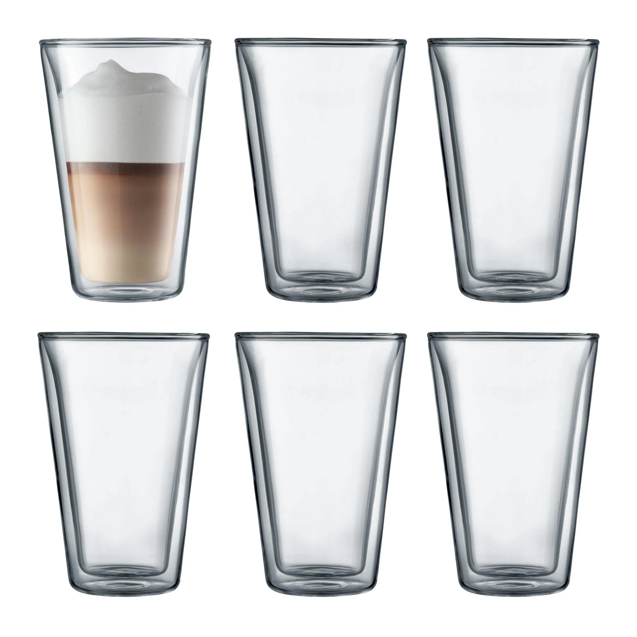 Bodum Canteen 6Pc 13.5Oz Double Wall Insulated Glasses