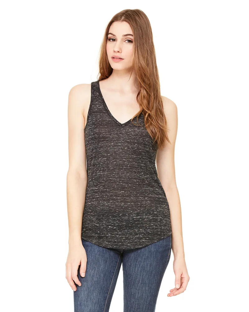 BELLA+CANVAS Ladies' Flowy V-Neck Tank view 2