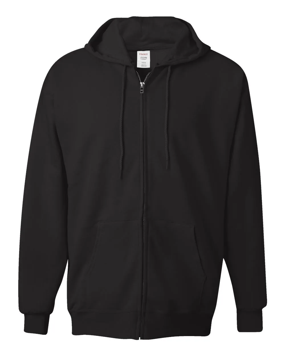 Hanes® Unisex Ultimate Cotton® Full-Zip Hooded Sweatshirt view 4
