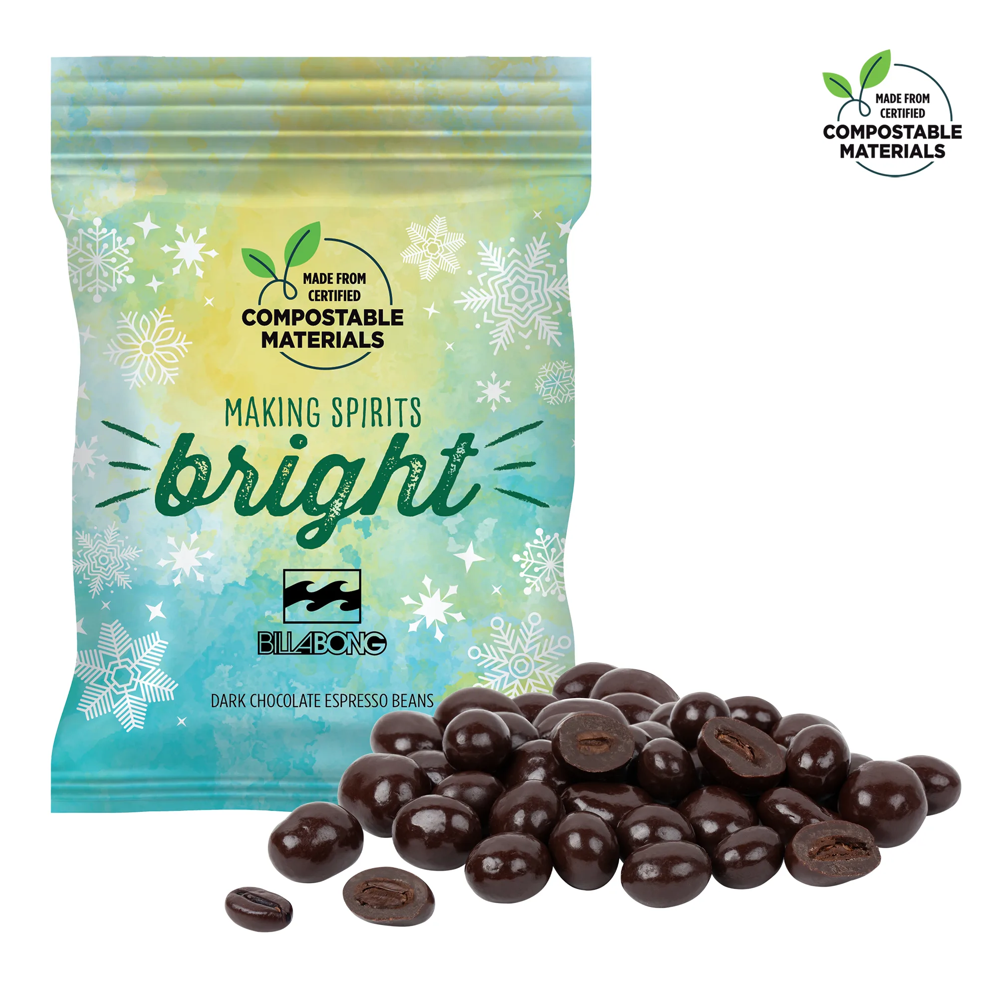 2 Oz. ECO-Digibag, Compostable & Full Color, Espresso Beans view 2