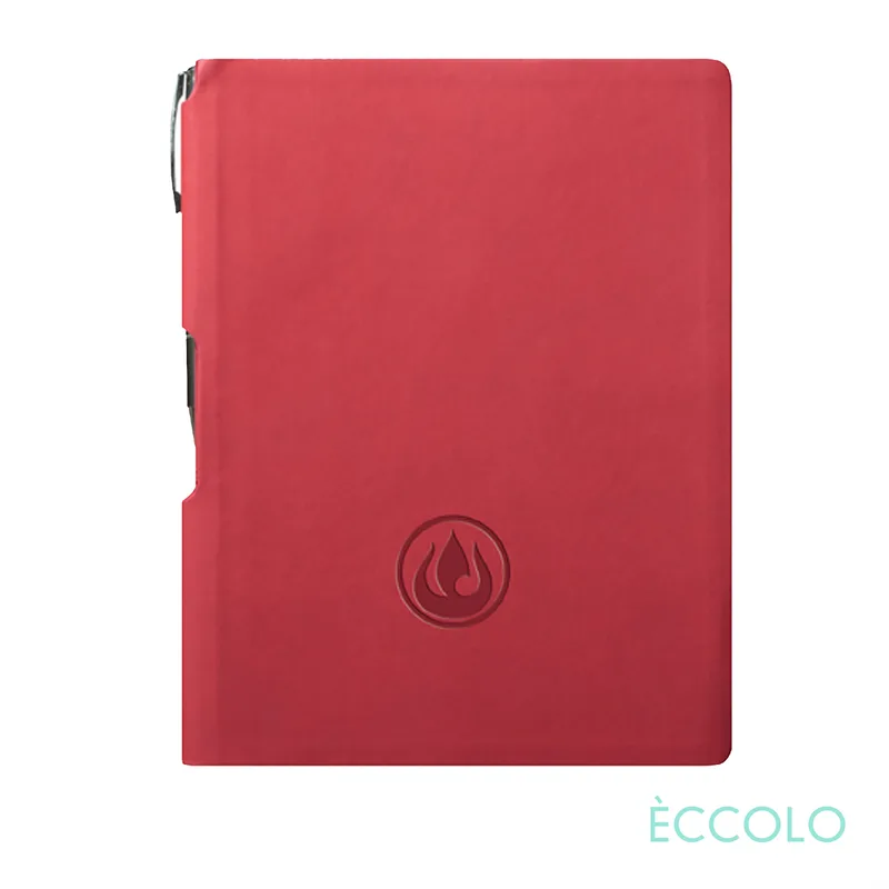 Journal & Clicker Pen, Red/Red