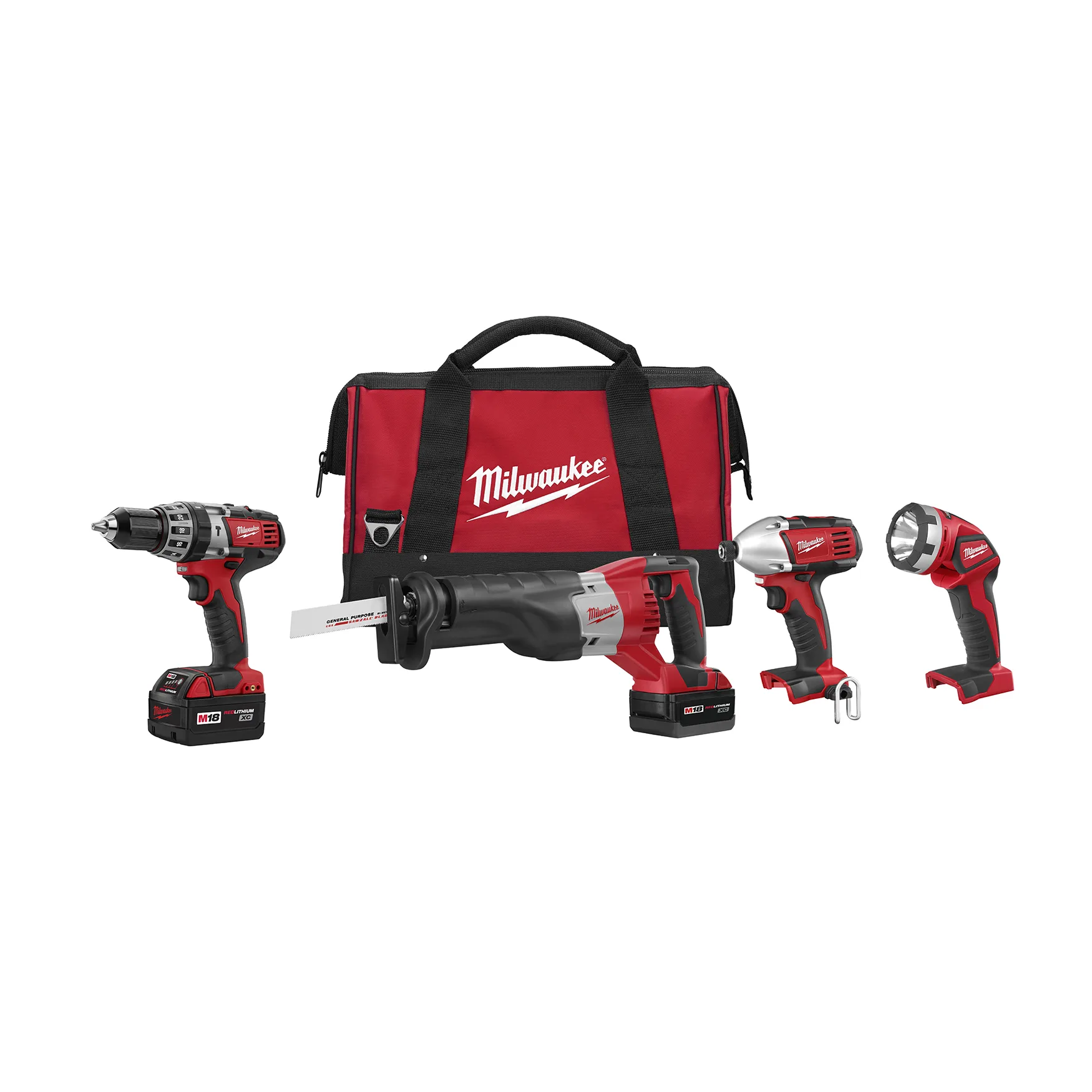 Milwaukee M18 Cordless Li-Ion 4-Tool Combo Kit