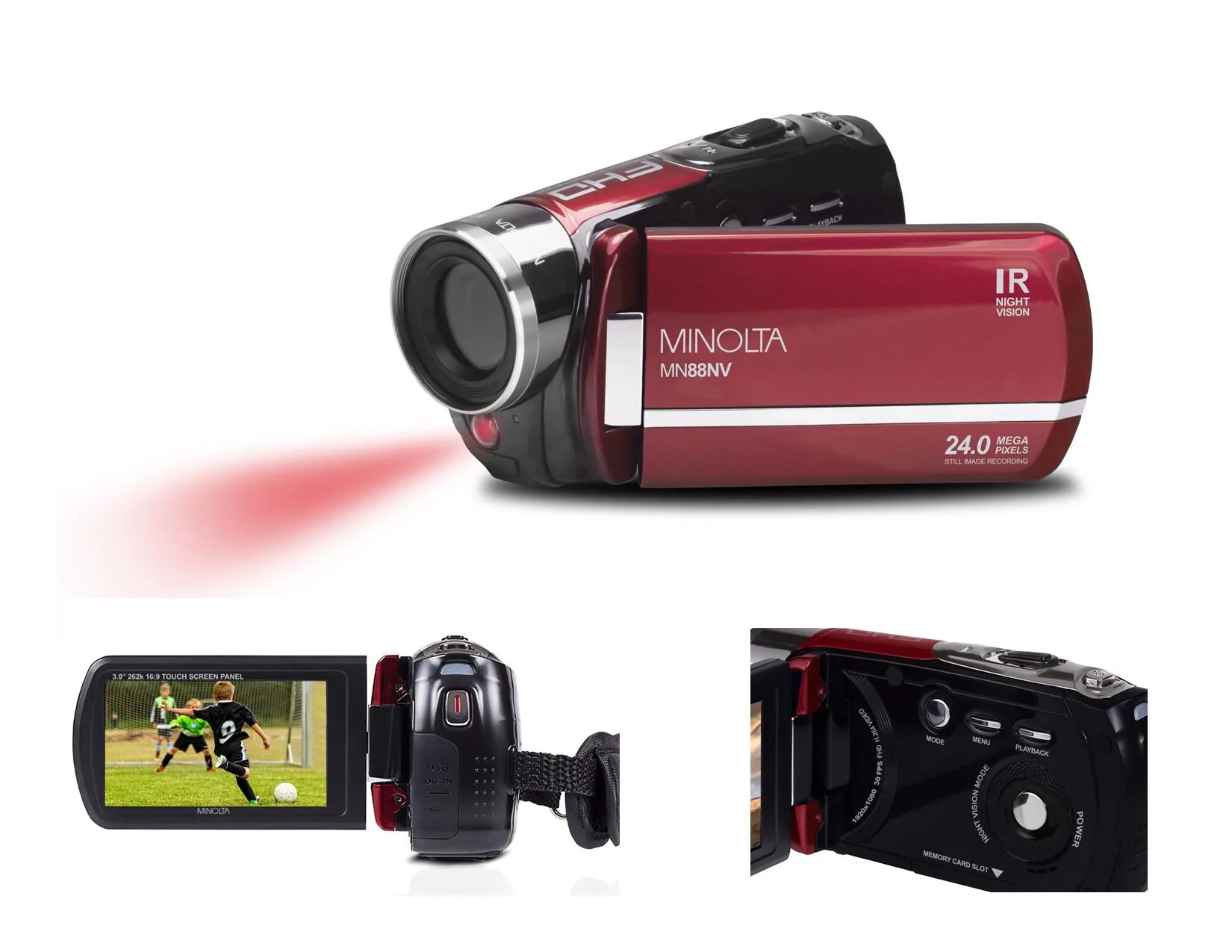Minolta Full Hd Night Vision Video Camcorder