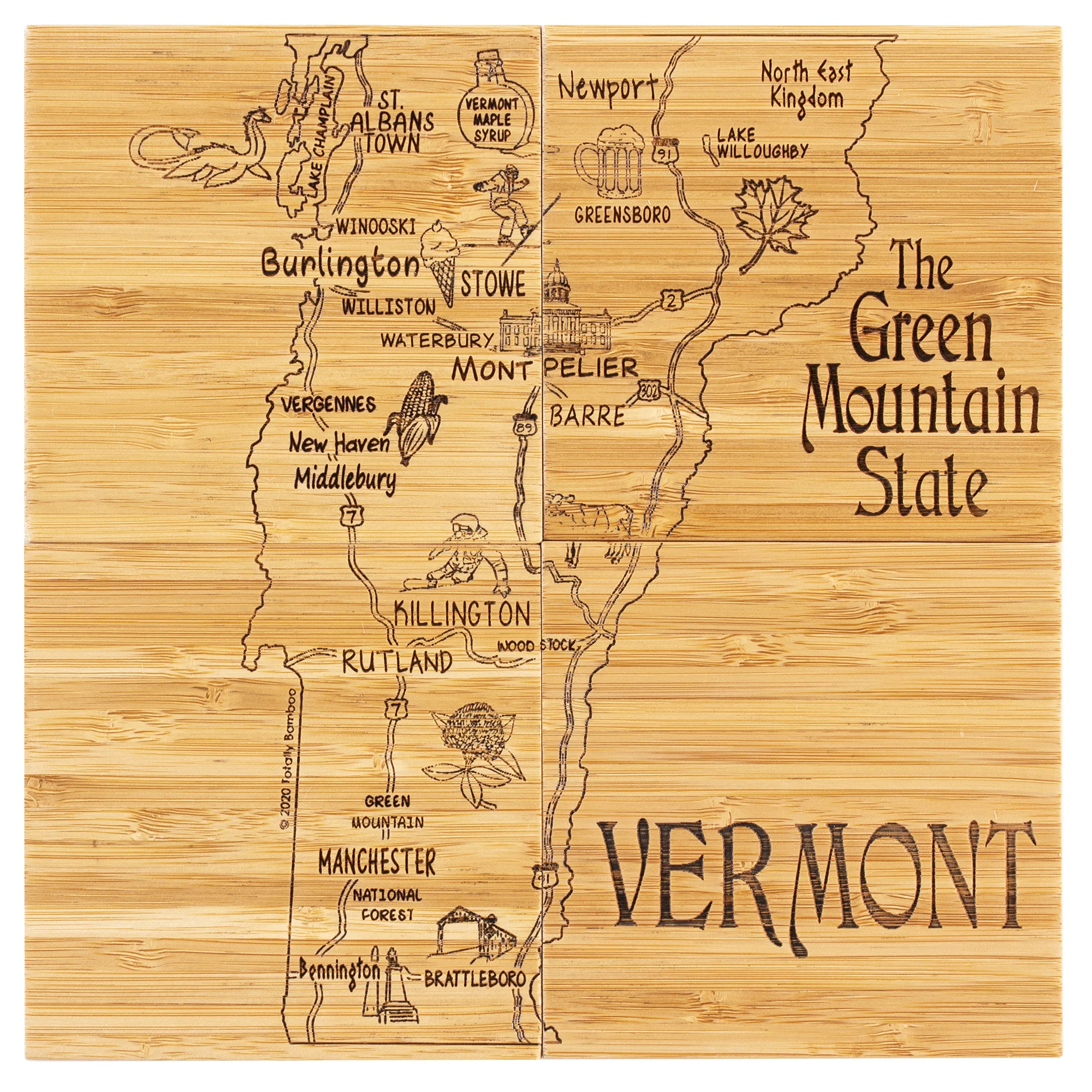 Vermont Puzzle Coaster Set view 2