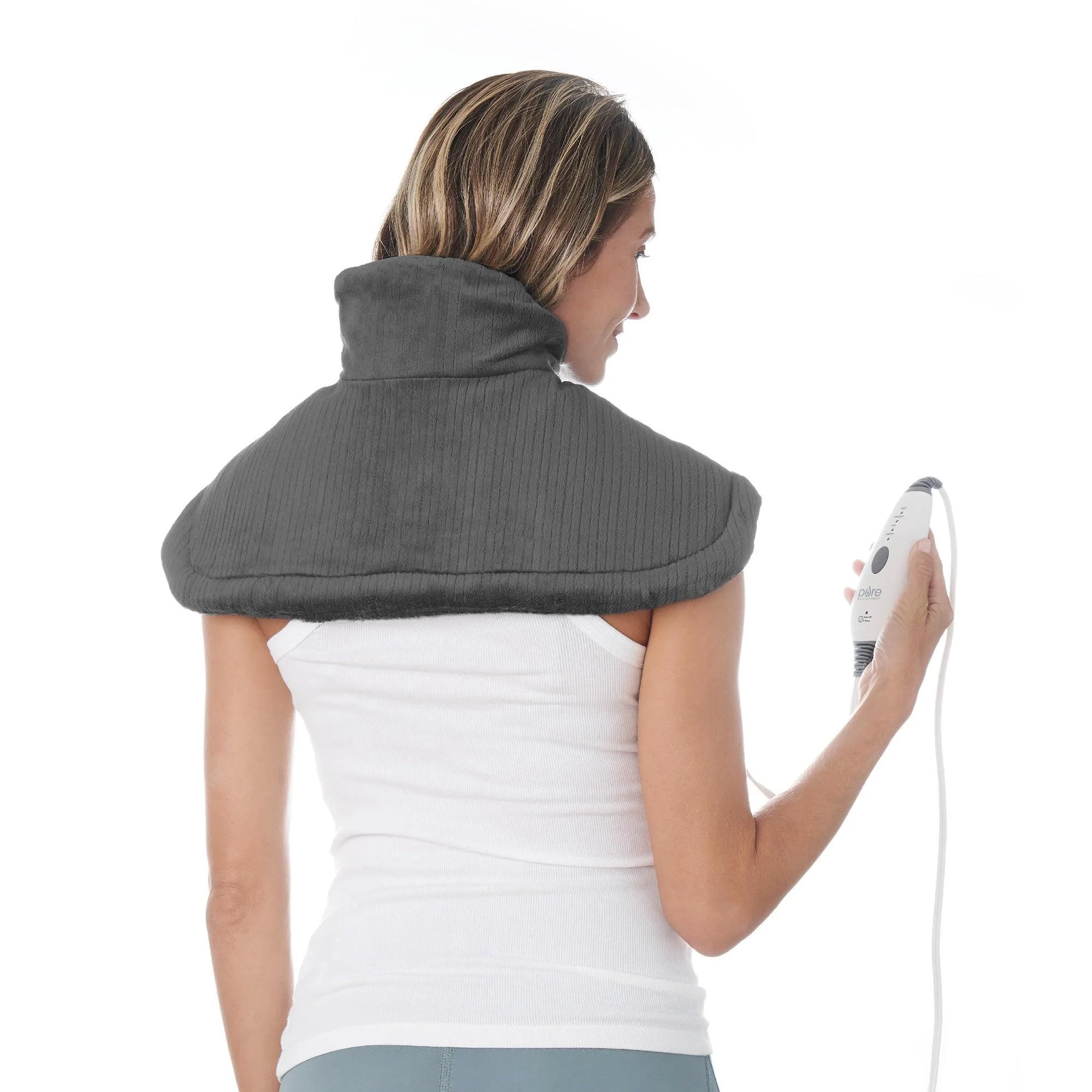 Pure Enrichment Purerelief Neck & Shoulder Heating Pad Gray