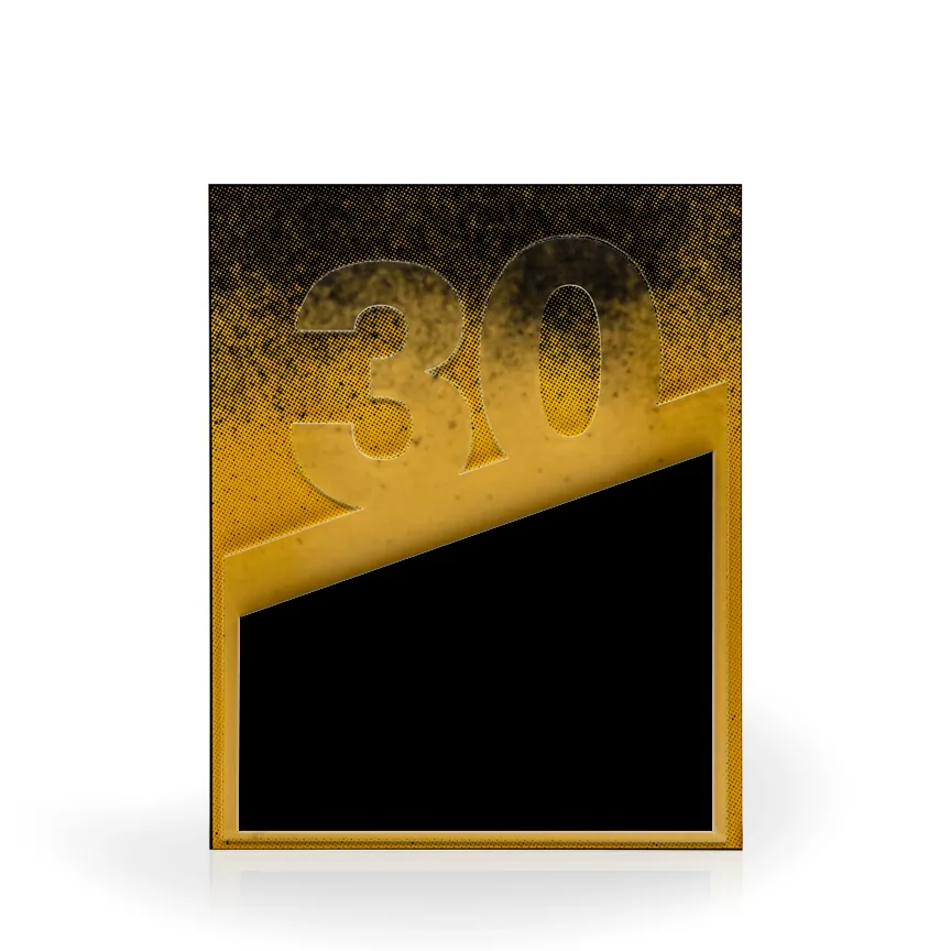 30 Year Flow Acrylic Award Plaque view 2