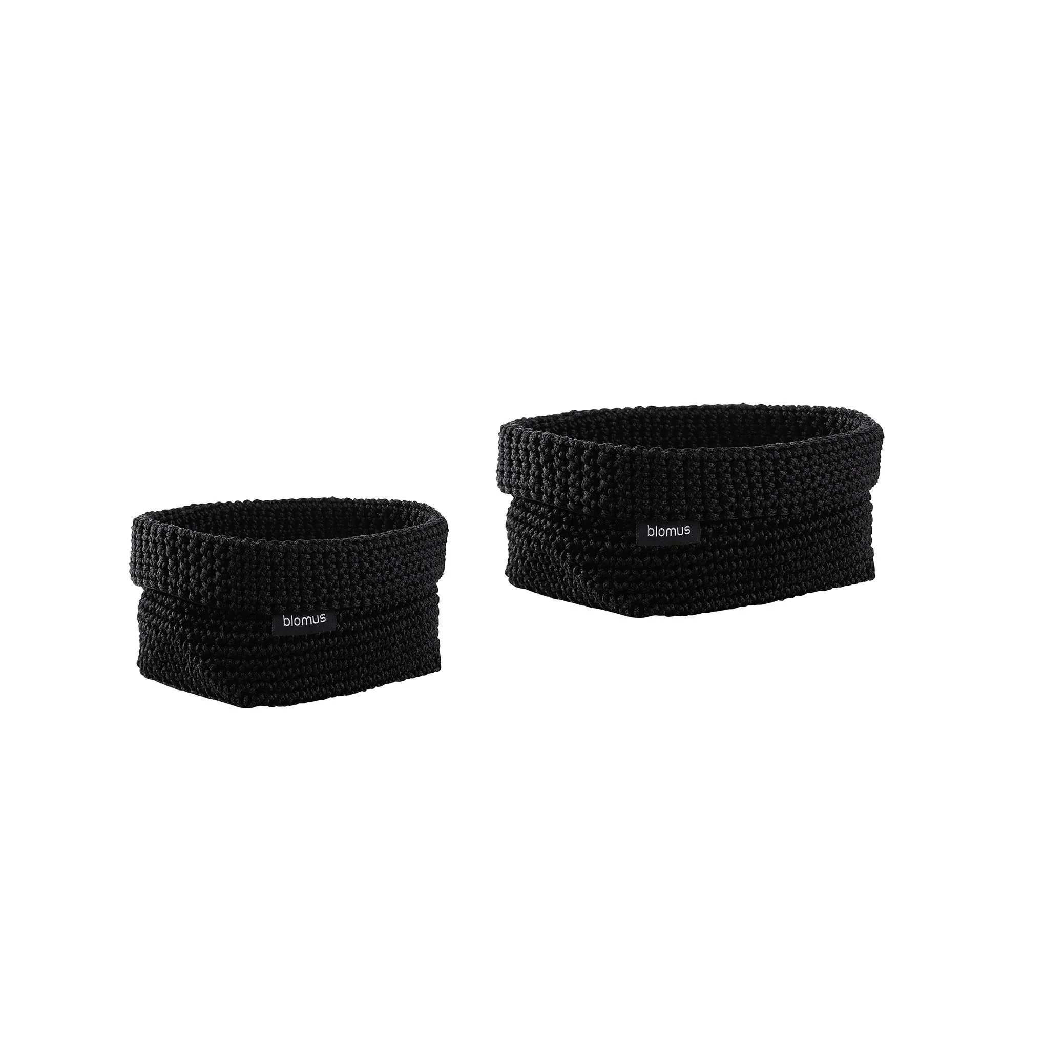 Blomus Tela Crochet Basket Set - Black