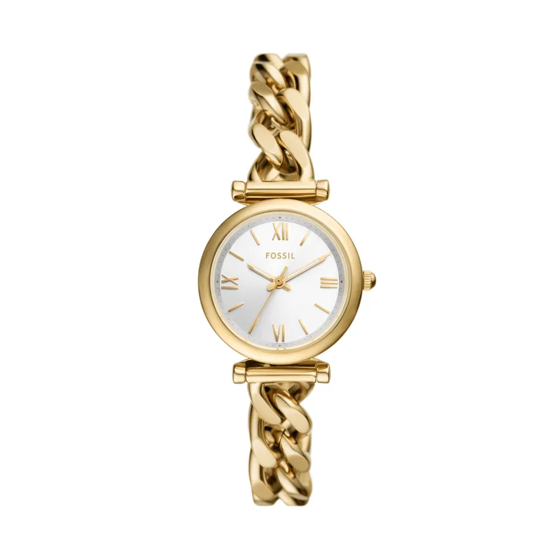 Fossil Women's Carlie Three-Hand Gold-Tone Stainless Steel Watch