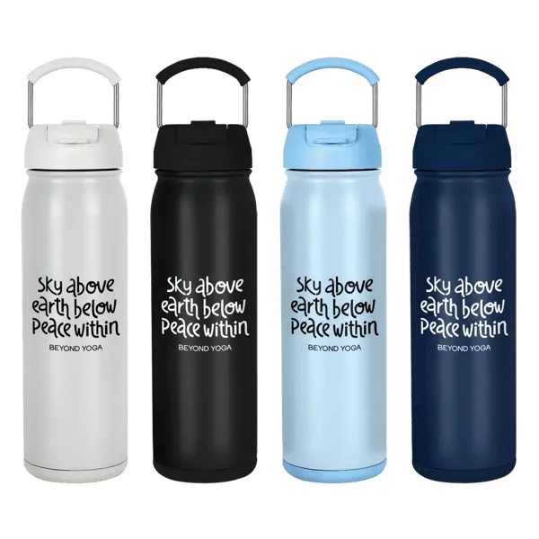 Pocket Hydro 24oz SS Vacuum Water bottle w Compartment view 2