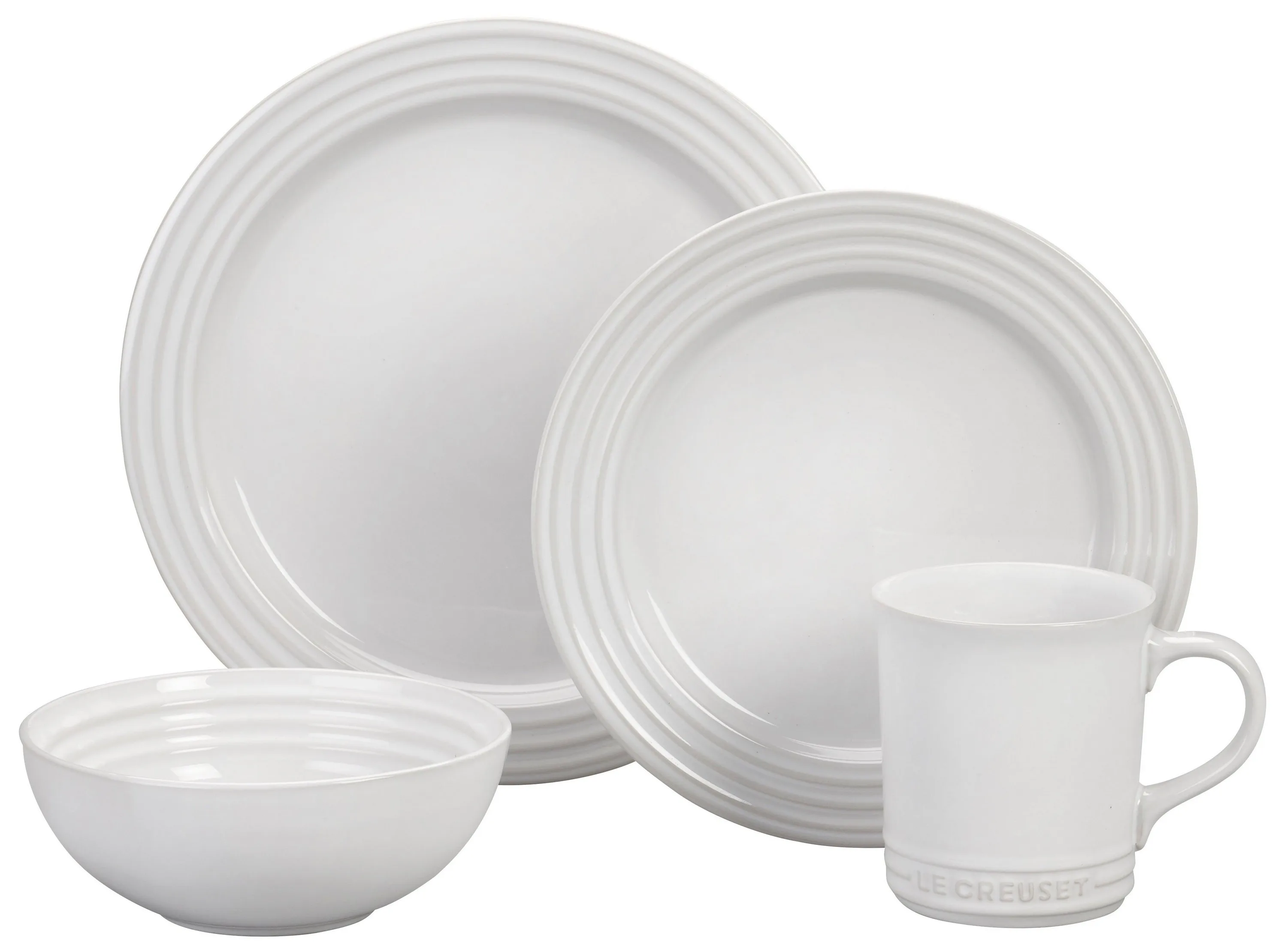 Le Creuset 16Pc Stoneware Dinnerware Set White