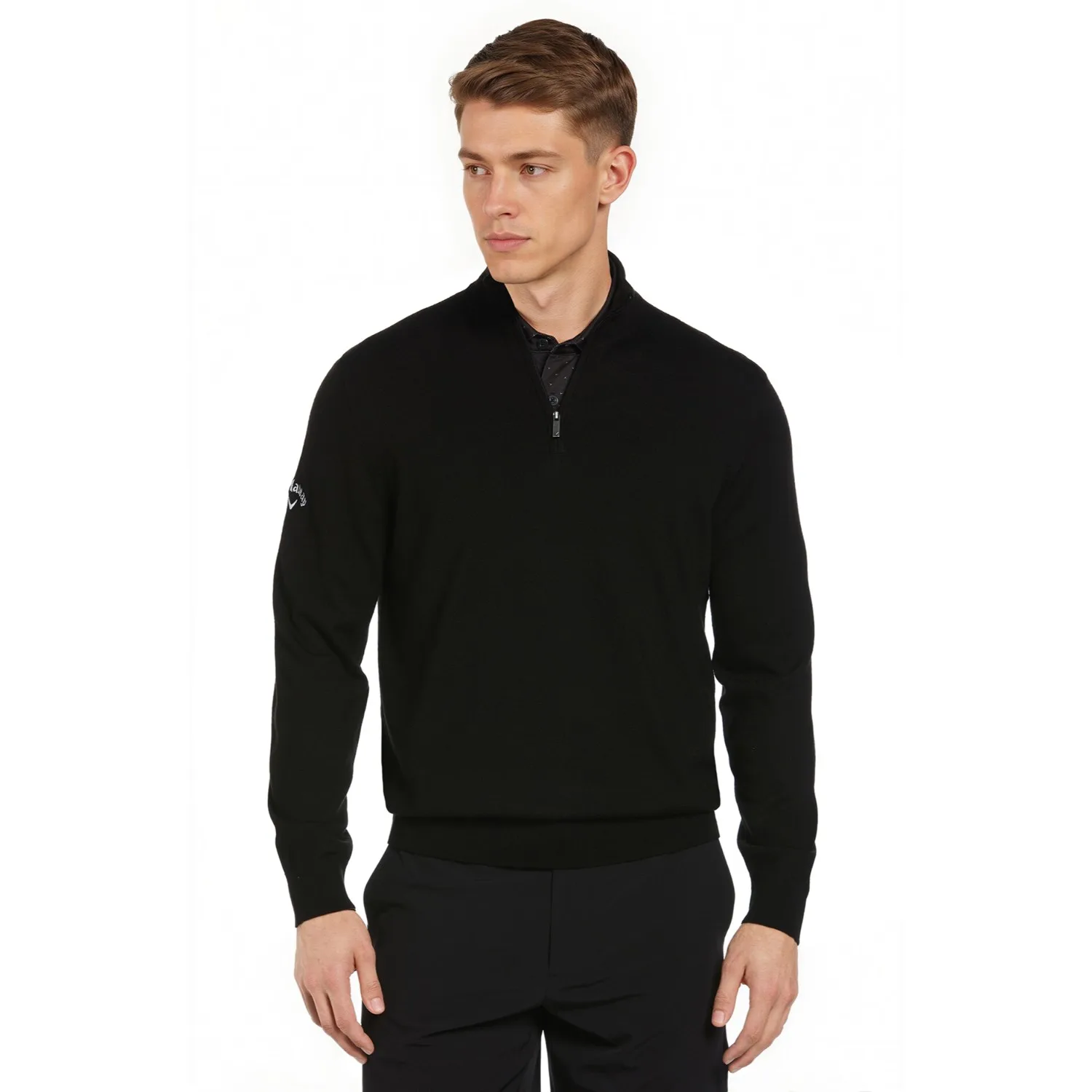 Callaway® Merino Blend Men's Thermal 1/4 Zip Sweater view 4