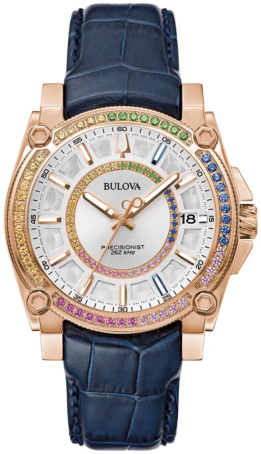 Bulova Watches Mens Marc Anthony Icon Stainless Steel Strap Watch, White Dial