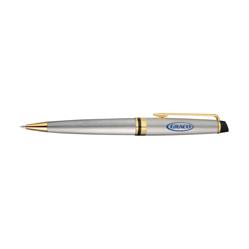 Waterman Expert Ballpoint - Stainless Steel - Gold Trim