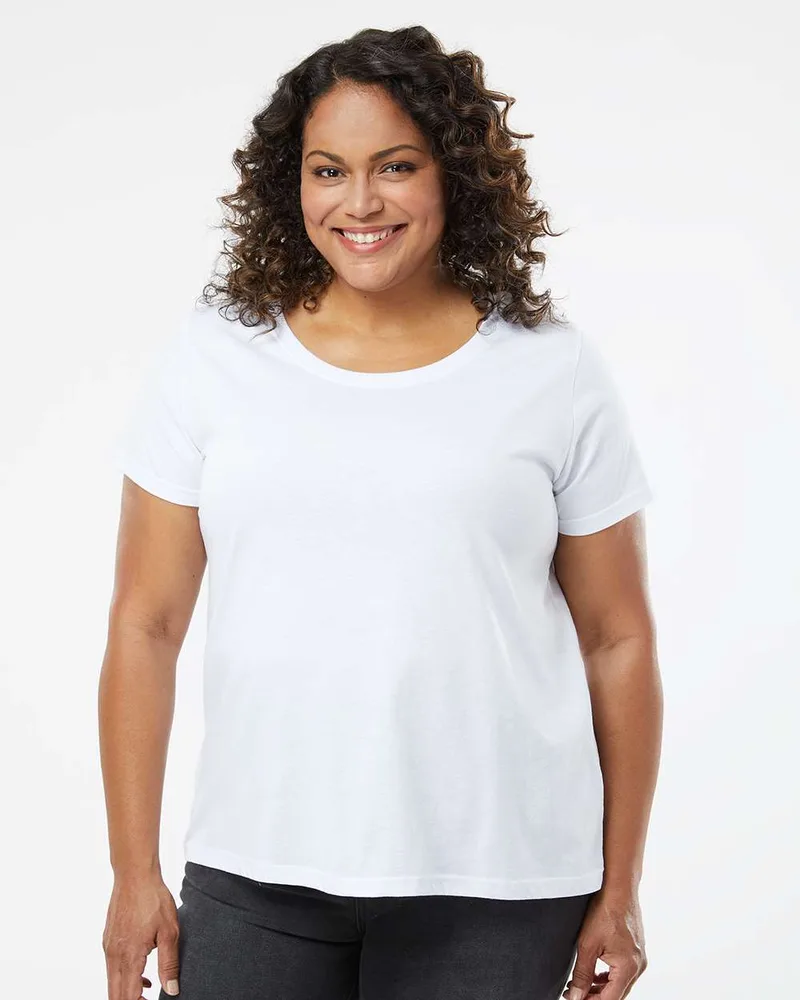 LAT` Curvy Collection Women's Fine Jersey Tee view 2