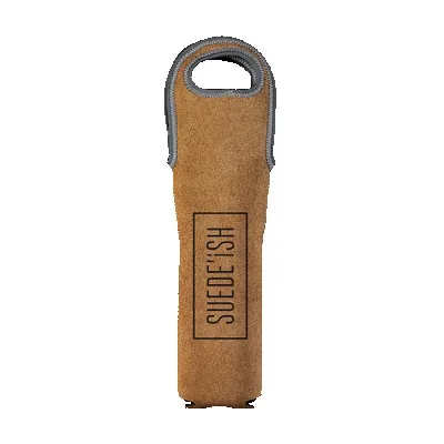 750 Ml Suede-ish-Neoprene Single Wine Tote view 3