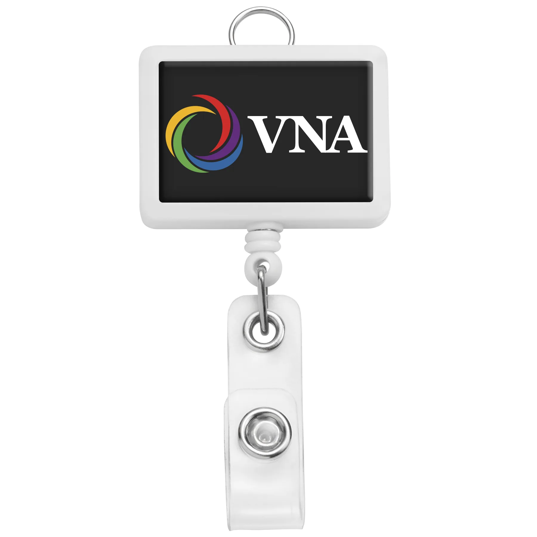 Jumbo Rectangle Badge Reel w/lanyard attachment view 6