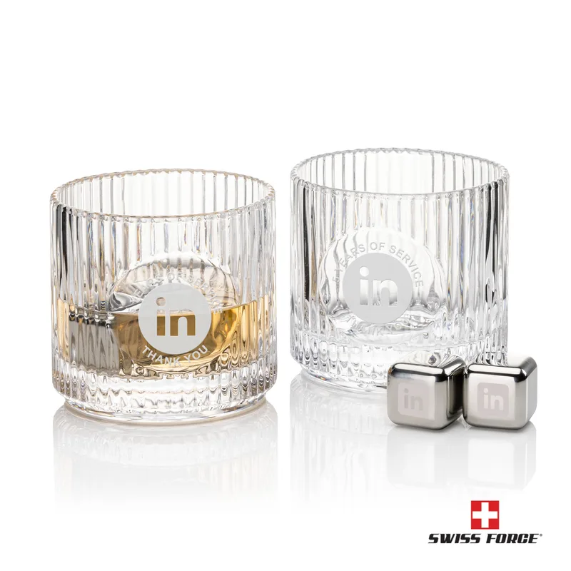 Swiss Force® S/S Ice Cube & Glasses Set