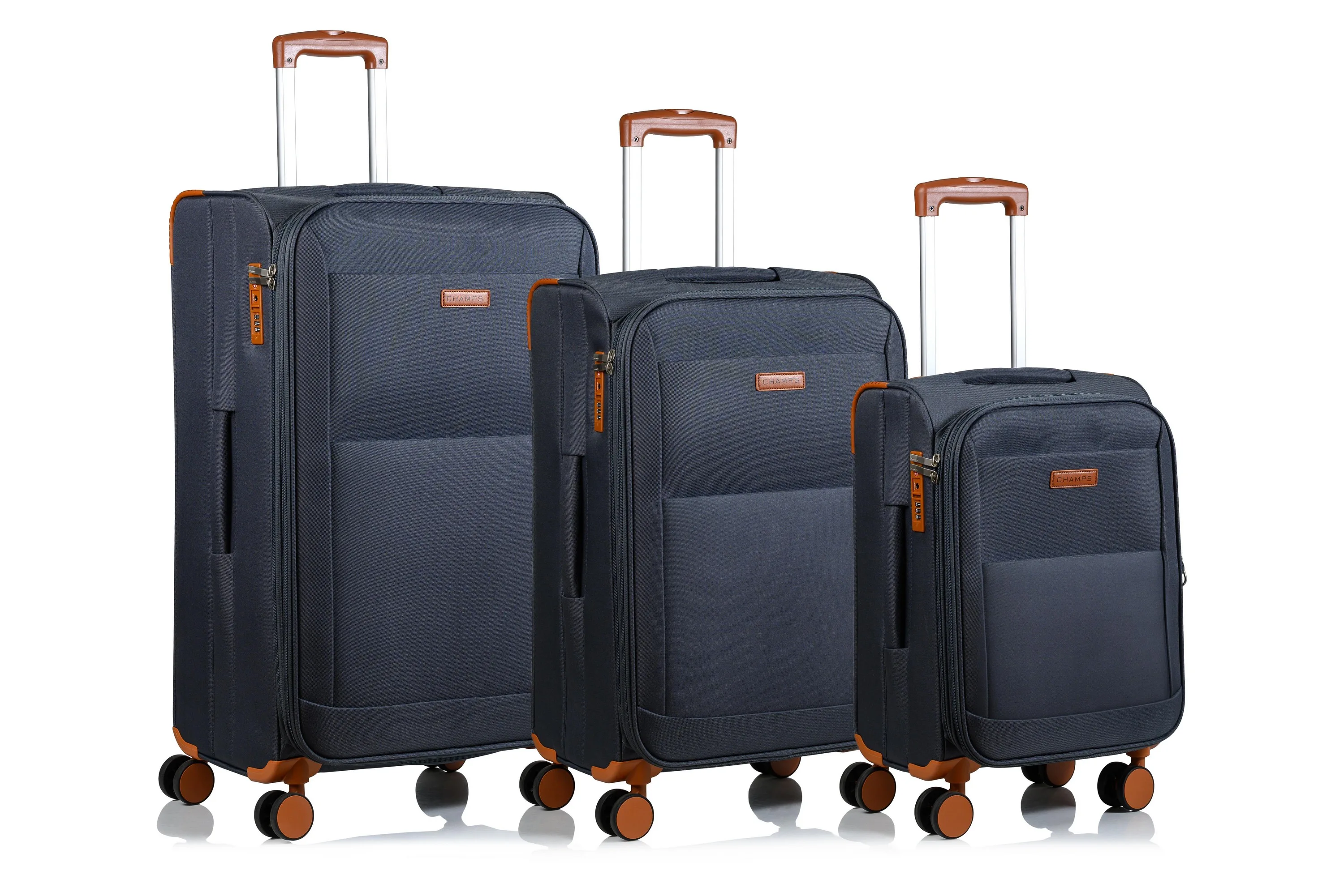 Champs Luggage Classic Softcase Luggage Set Size 3 Pieces - Gray