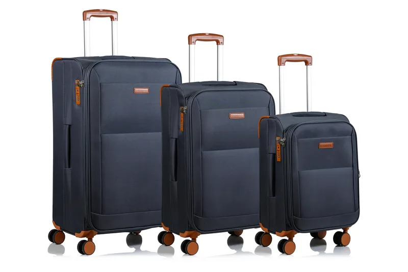 Champs Luggage Classic Softcase Luggage Set Size 3 Pieces - Gray