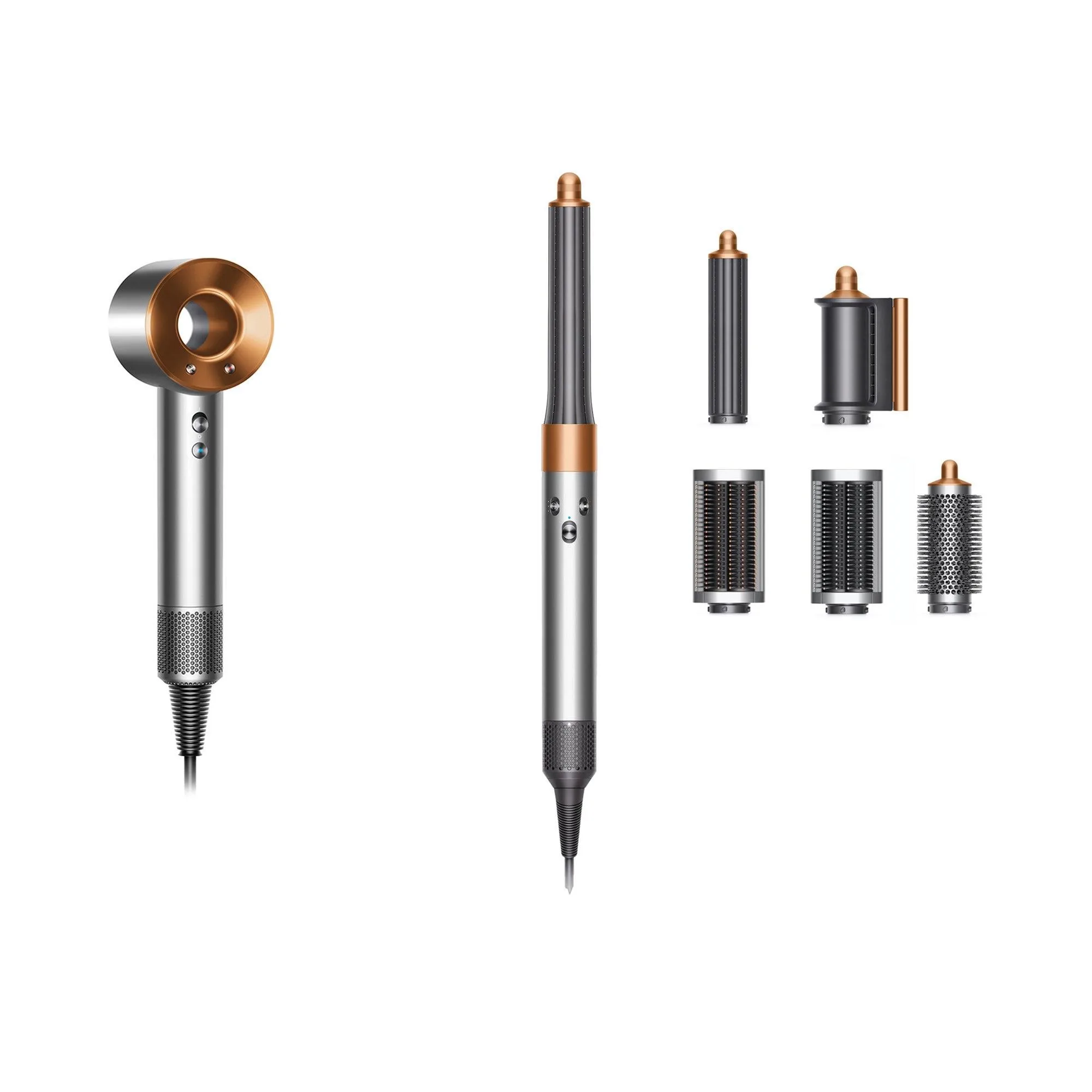 Dyson Airwrap Multi-Styler Complete Long W/ Supersonic Hair Dryer Nickel/Copper