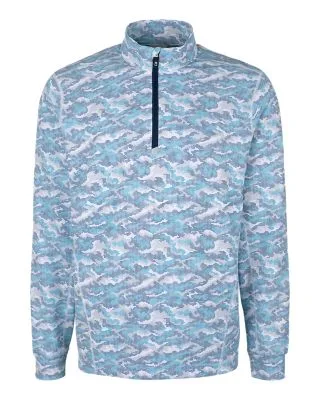 Cutter & Buck Traverse Camo Print Stretch Quarter Zip Mens Pullover view 4