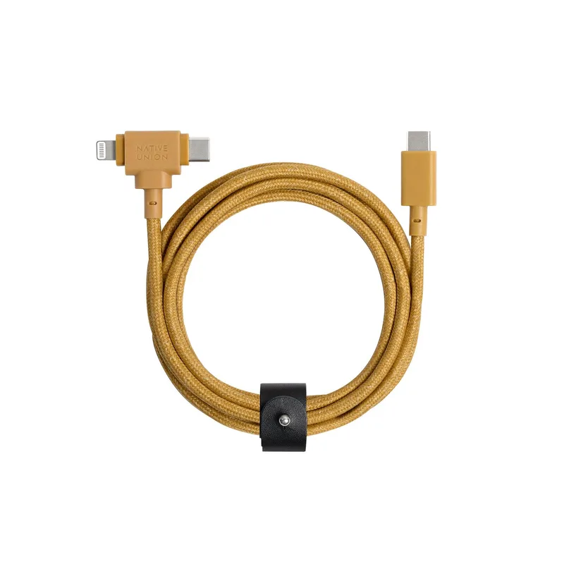 Native Union Belt Cable Duo Usb-C To Lightning & Usb-C Kraft