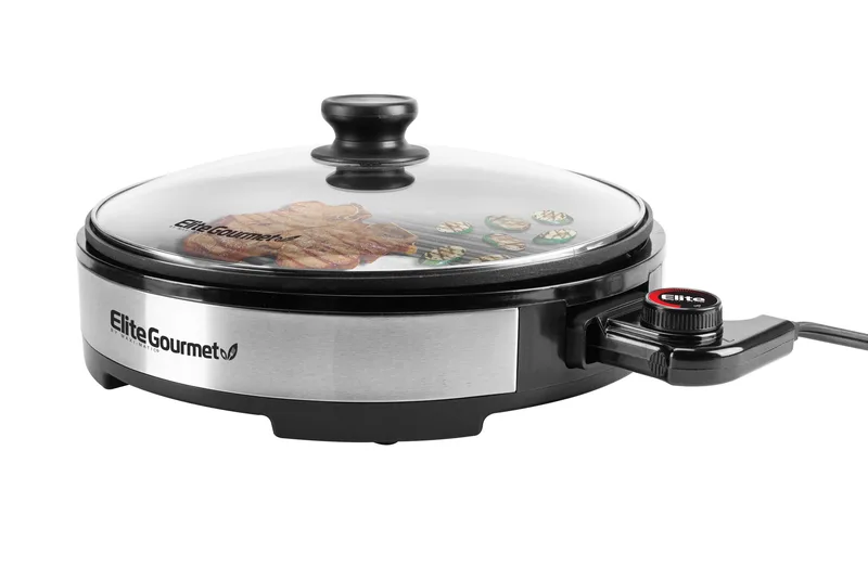 Elite 12" Stainless Steel Nonstick Electric Grill