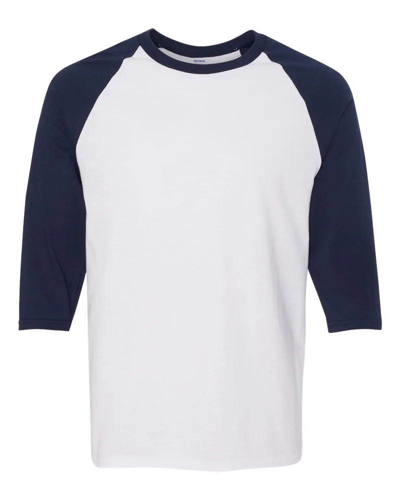 Gildan® Unisex Heavy Cotton™ Raglan Three-Quarter Sleeve T-Shirt view 6