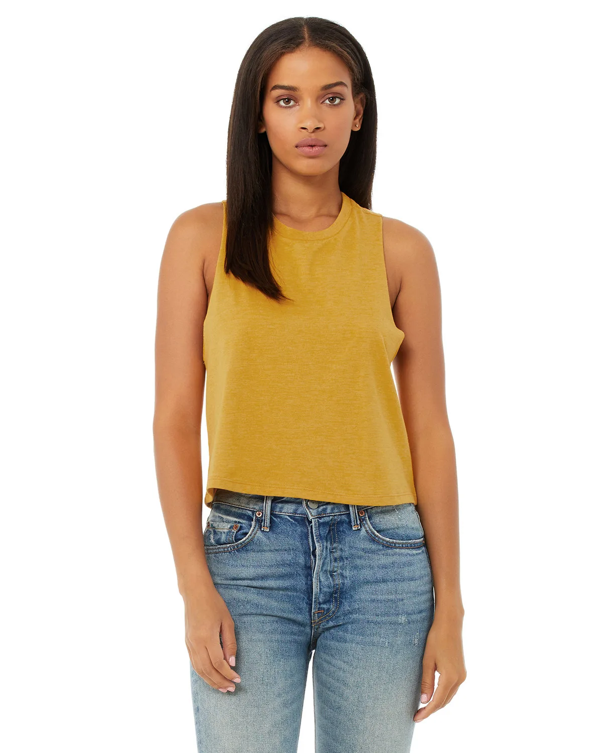 BELLA+CANVAS Ladies' Racerback Cropped Tank view 6