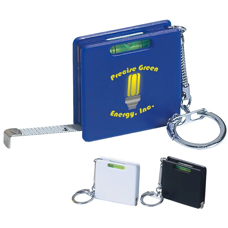 Square Level Tape Measure Key Tag view 2
