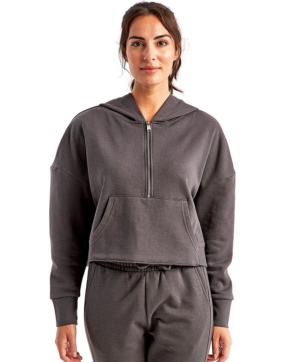 TriDri® Women's Alice Half-Zip Hooded Sweatshirt view 2