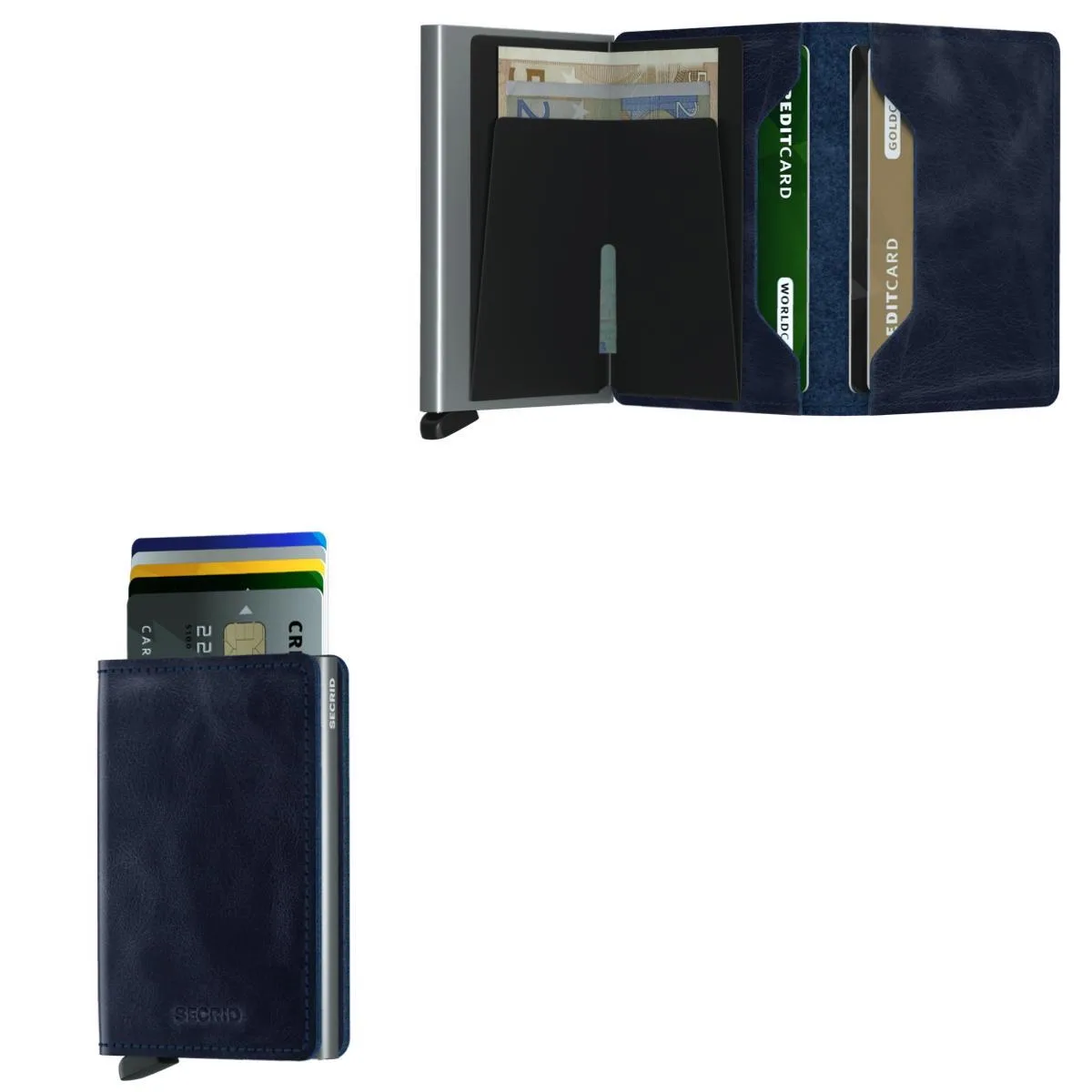 Secrid Slimwallet Vintage Leather - Blue