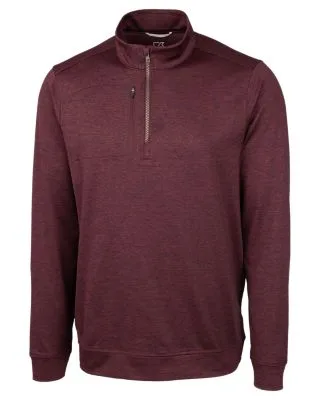 Cutter & Buck Stealth Heathered Mens Big and Tall Quarter Zip Pullover view 5
