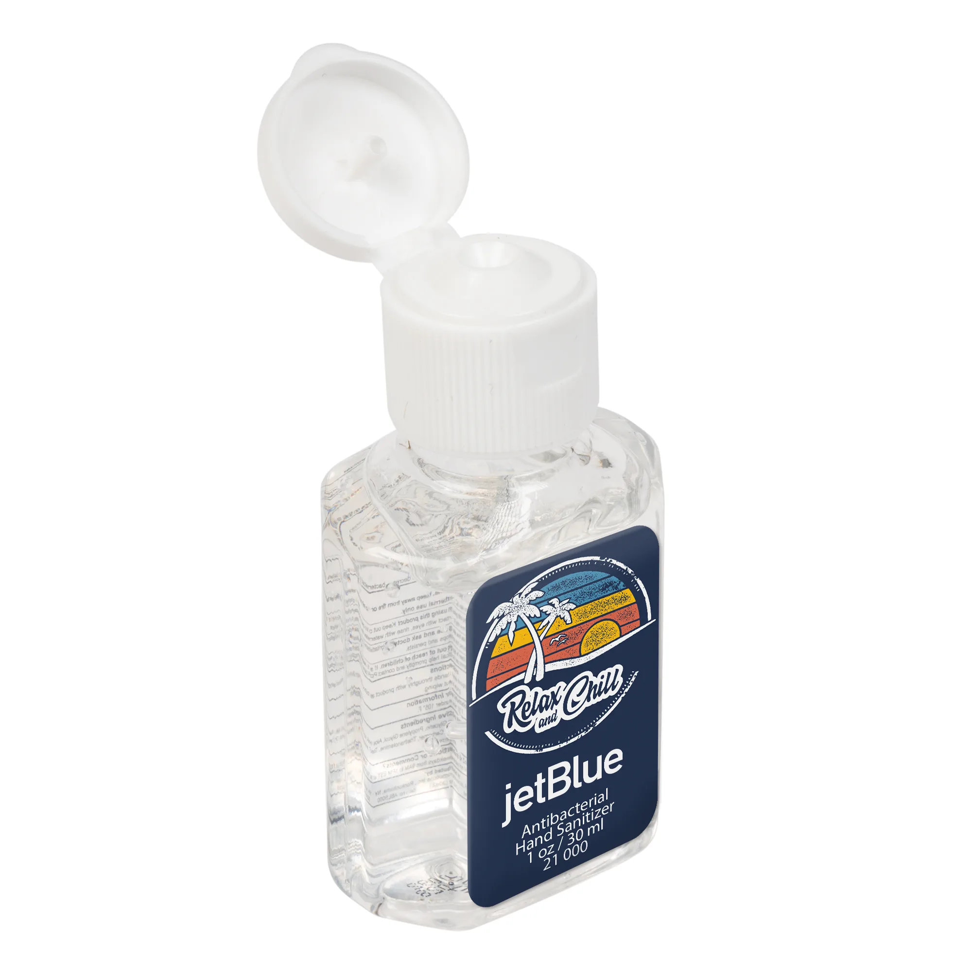 Hand Sanitizer 1 oz Square Bottle view 2