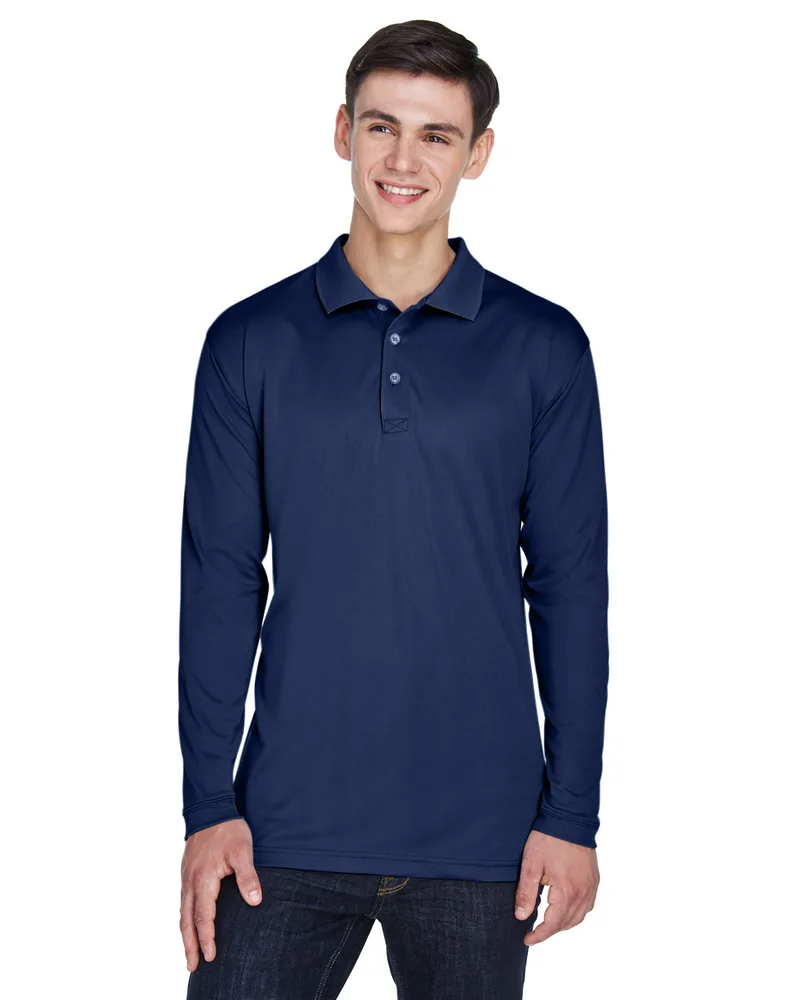 ULTRACLUB Adult Cool & Dry Sport Long-Sleeve Polo view 4