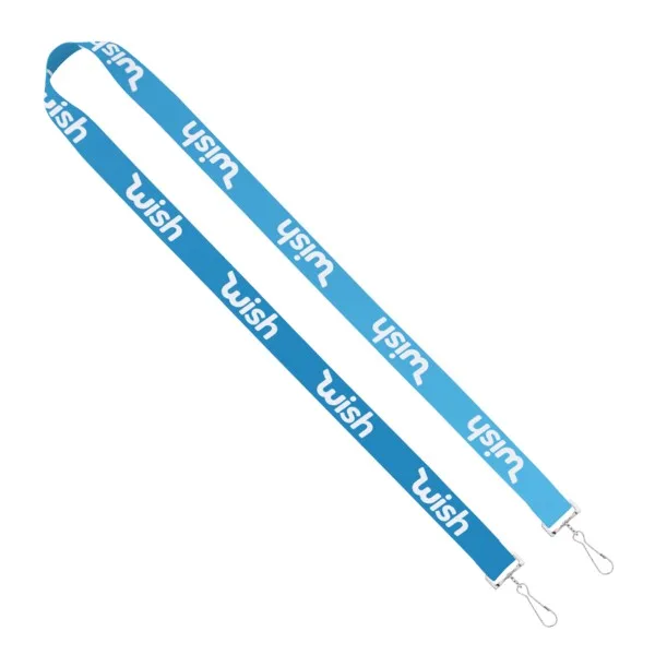 IMPORT Rush 3/4" Dye-Sublimated Double-Ended Lanyard with Dual Sewn Silver Metal Split-Ring view 6