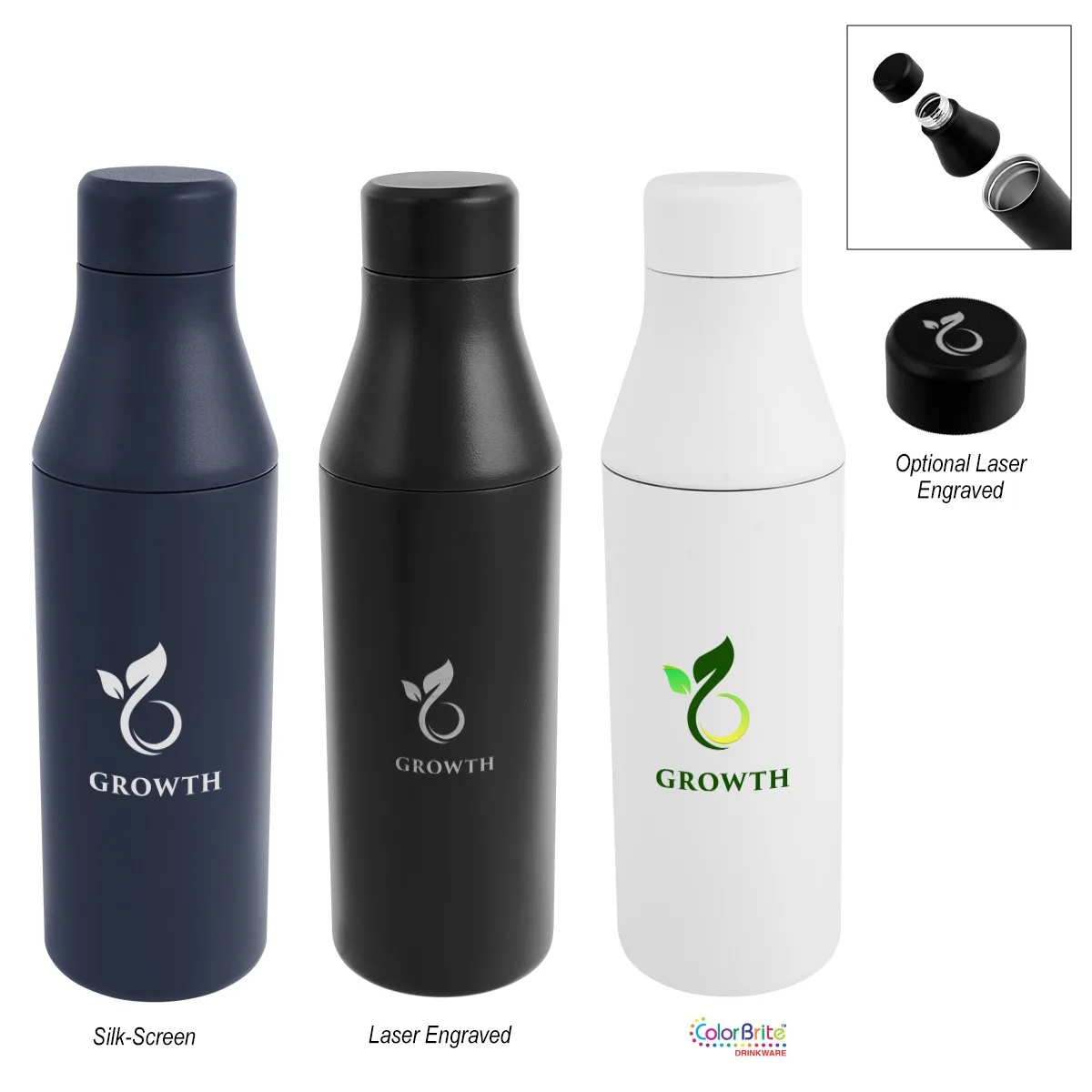 15 Oz. Branson Recycled Stainless Steel Bottle view 2