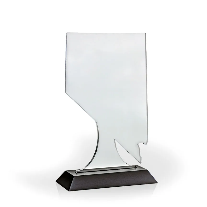 Nevada Award with Black Wood Base - Engraved view 2