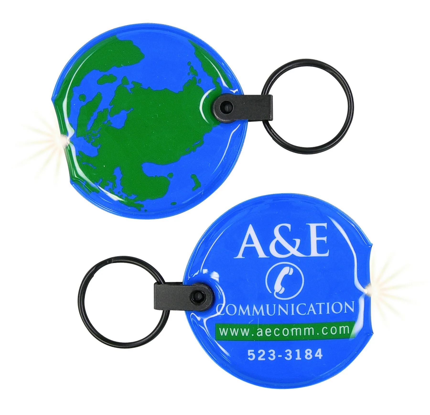ShapeLights™ Color-A-Shape Key Ring Flashlight (Globe/World)