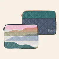13" Portrait Laptop Sleeve (Puff Puff) — Red Zipper (PMS 207C)